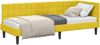vidaXL Eckbettgestell mit Kopfteil Gelb 80 cm x 200 cm Samt 42016414 Bild 2
