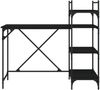vidaXL Computertisch mit Regal Schwarz 120x47x109 cm 836213 Bild 4