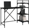 vidaXL Computertisch mit Regal Schwarz 120x47x109 cm 836213 Bild 3