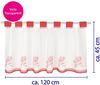 Bistrogardine "Angie" mit Schlaufenaufhängung ( 45 x 120 cm ), transparente uni Scheibengardine, dekorativer Vorhang in vielen versch. Farben: Rose Bild 4