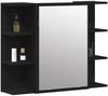 vidaXL | Spiegelschrank | mit Regal Schwarz Eichen-Optik 80 x 20,5 x 64 cm 862498 Bild 3