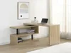 Vente-unique - NICEPHORE Büromöbel Holz, Platte Beige - B 60 cm x H 76 cm x L 140 cm200 cm Bild 2