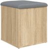Sitzbank mit Stauraum,Holzwerkstoff, Sonoma-Eichen Optik, 42 x 42 x 45 cm Bild 1
