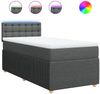 vidaXL Boxspringbett mit Matratze Dunkelgrau 90x200 cm Stoff 3289654 Bild 2