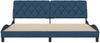 Doppelbett, Bettgestell Modernen ohne Matratze Blau 200x200 cm Stoff d1871e Bild 4