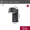 Paulmann 94714 LED Außenwandleuchte Capea Schwarz IP44 mit Sensor Goldlicht Bild 2