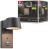 Paulmann 94714 LED Außenwandleuchte Capea Schwarz IP44 mit Sensor Goldlicht Bild 5