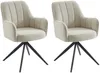 Vente-unique - LEJINA Stuhl Stoff Beige - B 64,5 cm x H 86 cm x L 58,5 cm Bild 2