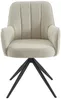 Vente-unique - LEJINA Stuhl Stoff Beige - B 64,5 cm x H 86 cm x L 58,5 cm Bild 3