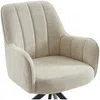 Vente-unique - LEJINA Stuhl Stoff Beige - B 64,5 cm x H 86 cm x L 58,5 cm Bild 5