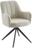 Vente-unique - LEJINA Stuhl Stoff Beige - B 64,5 cm x H 86 cm x L 58,5 cm Bild 4