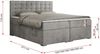 Boxspringbett, Deko Bed mit Matratze und Topper - SUSAN - 180x200cm - Hellgrau Velours - H3 Bild 5