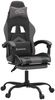 vidaXL Gaming-Stuhl mit Fußstütze Schwarz und Grau Kunstleder [3143906] Bild 2