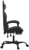 vidaXL Gaming-Stuhl mit Fußstütze Schwarz und Grau Kunstleder [3143906] Bild 4