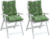 vidaXL Niedriglehner-Auflagen 2 Stk. Blattmuster Oxford-Gewebe 377728 Bild 4