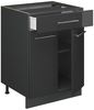 Küchenunterschrank Fame-Line Anthrazit Hochglanz 60 cm mit Schublade, ohne Arbeitsplatte Vicco Bild 4