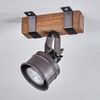 hofstein Wandleuchte »Villanuova« Wandlampe aus Metall/Holz in Braun/Schwarz/Grau, ohne Leuchtmittel, Leuchte im Industrial-Design mit verstellbarem Strahler, 1xGU10 Bild 3