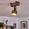 hofstein Wandleuchte »Villanuova« Wandlampe aus Metall/Holz in Braun/Schwarz/Grau, ohne Leuchtmittel, Leuchte im Industrial-Design mit verstellbarem Strahler, 1xGU10 Bild 5