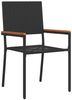vidaXL Garten Stapelstühle 4 pcs Schwarz und Braun 54 x 56 x 90 cm 3403061 Bild 4