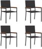 vidaXL Garten Stapelstühle 4 pcs Schwarz und Braun 54 x 56 x 90 cm 3403061 Bild 2