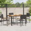 vidaXL Garten Stapelstühle 4 pcs Schwarz und Braun 54 x 56 x 90 cm 3403061 Bild 3