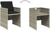 vidaXL 9-tlg. Garten-Essgruppe mit Kissen Hellgrau Poly Rattan 3210659 Bild 5