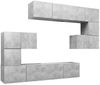 vidaXL 8-tlg. TV-Schrank-Set Betongrau Holzwerkstoff 3079143 Bild 2