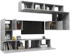 vidaXL 8-tlg. TV-Schrank-Set Betongrau Holzwerkstoff 3079143 Bild 3