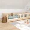 Ehrenkind Kinderbett Bodenbett aus aus massivem Kiefernholz mit Rausfallschutz (Hochwertiges Kinderbett aus FSC® zertifziertem Holz / Bodenbett in 90x200, Montessori Kinderbett 90x200cm), Bodenbett 90x200 cm, aus FSC zertifiziertem Holz Bild 2