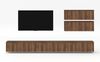 AX LIVING Lowboard TV modern Loriano Wohnwand 300 cm hängend Nussbaum Warmia Bild 3
