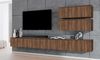 AX LIVING Lowboard TV modern Loriano Wohnwand 300 cm hängend Nussbaum Warmia Bild 2