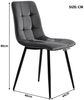 Furnishings Home Esszimmerstuhl 4er-Set Polsterstuhl mit Rückenlehne (4 St), Sitzfläche aus Samt Gestell aus Metall Bild 2