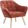 Vente-unique - CASERTA Sofa and armchair set Stoff Rot - B 73 cm x H 77 cm x L 82 cm127 cm Bild 4