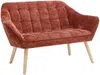 Vente-unique - CASERTA Sofa and armchair set Stoff Rot - B 73 cm x H 77 cm x L 82 cm127 cm Bild 5