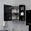 vidaXL Bad-Spiegelschrank Schwarz 62,5x20,5x64 cm Holzwerkstoff 803309 Bild 3