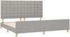 Doppelbett mit Kopfteil Stoff Hellgrau 200x200 cm Bild 4
