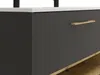 Vente-unique - YANGRA Waschbeckenmöbel Holz, PlatteKeramik Grau - B 46 cm x H 57 cm x L 120 cm Bild 5