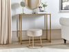 Hocker DELCO Helles Beige Samtstoff Bild 3