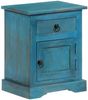 vidaXL Nachttisch Massivholz Mango 40x30x50 cm Blau 246150 Bild 3