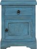 vidaXL Nachttisch Massivholz Mango 40x30x50 cm Blau 246150 Bild 2