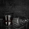 8er Set Moderne Gläser 300 ml Riffle Design Trinkgläser aus Borosilikatglas in Schwarz Bild 4