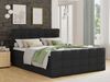 Boxspringbett Best Lux mit Fußteil, 2 Bettkästen, Bonell-Matratze und Topper, Polsterbett (Schwarz (Inari 100), 160 x 200 cm) Bild 5