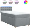 vidaXL Boxspringbett mit Matratze Hellgrau 100x200 cm Stoff 3288905 Bild 2