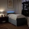 vidaXL Boxspringbett mit Matratze Hellgrau 100x200 cm Stoff 3288905 Bild 5