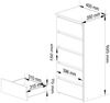 Raumhirsch Furniture Kommode mit 5 Schubladen 40 cm breit Holz Schrank, (viele Farbvarianten - Maße: 40 x 92 x 35 cm) - Hochwertig & stabil Bild 4