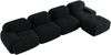Modulares Ecksofa aus Cordstoff mit Chaiselongue, rahmenlos, 388 x 178 x 75 cm, schwarz Bild 5