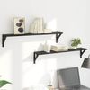 vidaXL Wandregale 2 pcs Schwarz Eichen-Optik 80 x 15 x 15,5 cm 882855 Bild 4