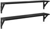 vidaXL Wandregale 2 pcs Schwarz Eichen-Optik 80 x 15 x 15,5 cm 882855 Bild 2