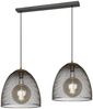 Pendelleuchte, Industriell, Nickel matt, Gitteroptik, H 150cm Bild 2
