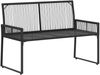 vidaXL Bank Outdoor mit Kissen 4 pcs Schwarz und Cremeweiß Poly-Rattan 42025160 Bild 4